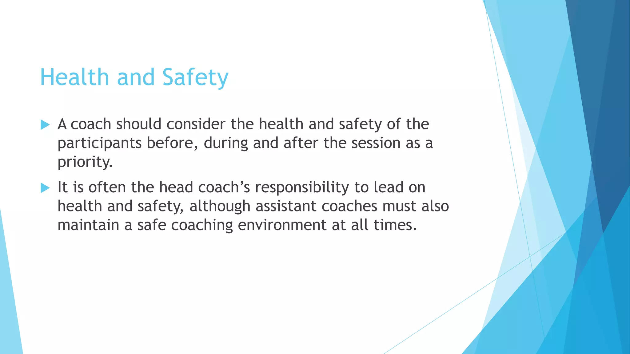 The responsibilities of sports coaches | PPTX | Death, Injury, or ...