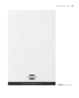 Accuracy in Menu   ■        127




  FIGURE 4.1: (continued)
 