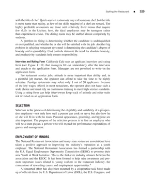 The restaurant  from concept to operation 6th - walker