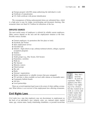 The restaurant  from concept to operation 6th - walker