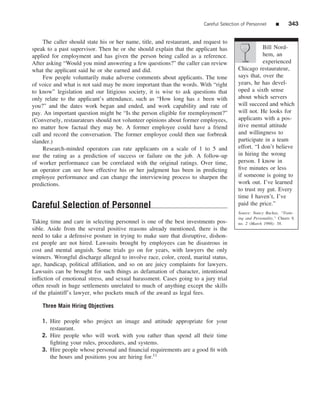 The restaurant  from concept to operation 6th - walker