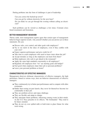 The restaurant  from concept to operation 6th - walker