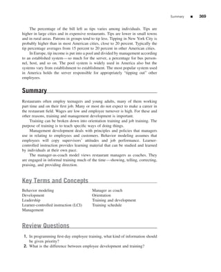 The restaurant  from concept to operation 6th - walker