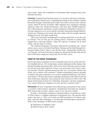 The restaurant  from concept to operation 6th - walker