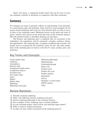 The restaurant  from concept to operation 6th - walker