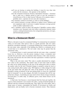 The restaurant  from concept to operation 6th - walker