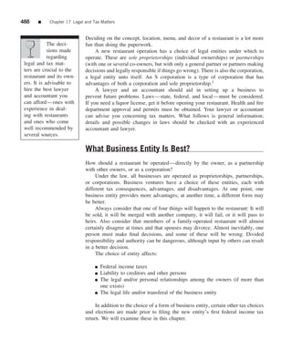 The restaurant  from concept to operation 6th - walker