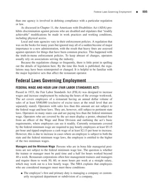 The restaurant  from concept to operation 6th - walker