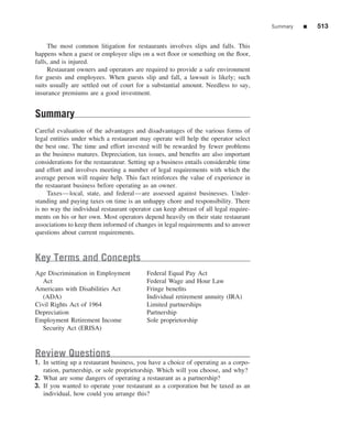 The restaurant  from concept to operation 6th - walker