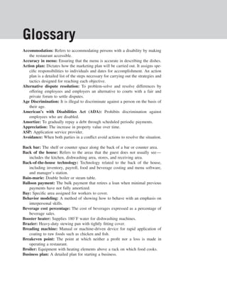 The restaurant  from concept to operation 6th - walker