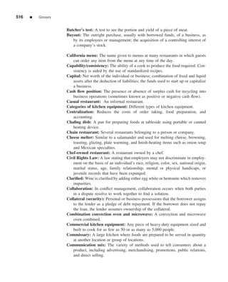 The restaurant  from concept to operation 6th - walker