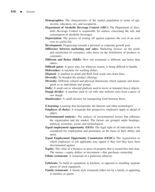 The restaurant  from concept to operation 6th - walker