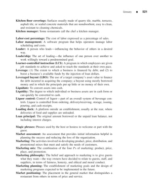 The restaurant  from concept to operation 6th - walker