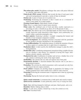 The restaurant  from concept to operation 6th - walker