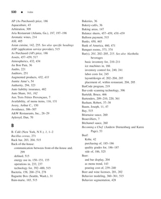 The restaurant  from concept to operation 6th - walker