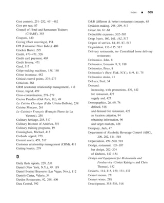 The restaurant  from concept to operation 6th - walker