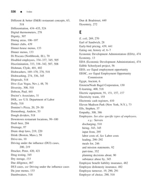The restaurant  from concept to operation 6th - walker