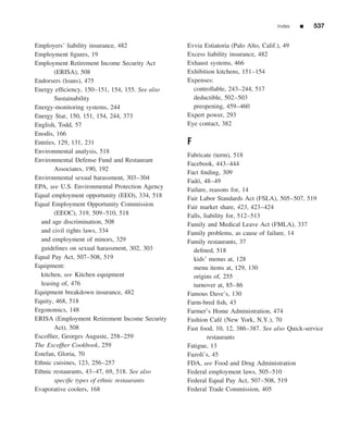 The restaurant  from concept to operation 6th - walker