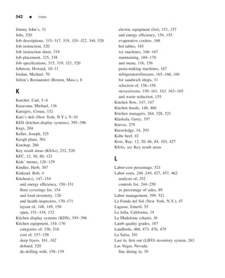 The restaurant  from concept to operation 6th - walker