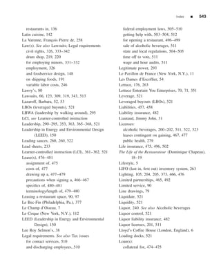 The restaurant  from concept to operation 6th - walker