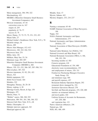 The restaurant  from concept to operation 6th - walker