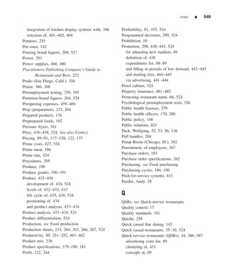 The restaurant  from concept to operation 6th - walker