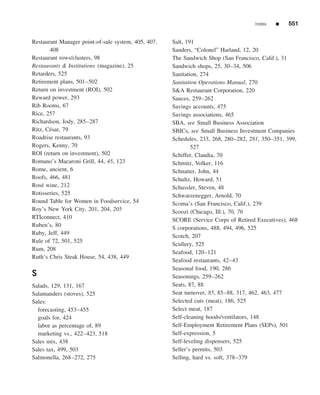 The restaurant  from concept to operation 6th - walker