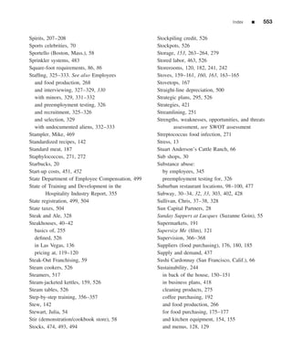 The restaurant  from concept to operation 6th - walker