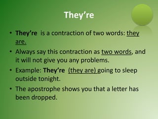 There, Their, and They're | PPTX