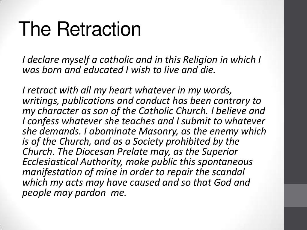 The retraction