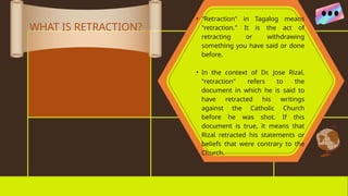 Retraction Statement Examples THE Life OF doctor JOSE Rizal our .pptx