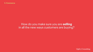 How do you make sure you are selling
in all the new ways customers are buying?
3. Commerce
 