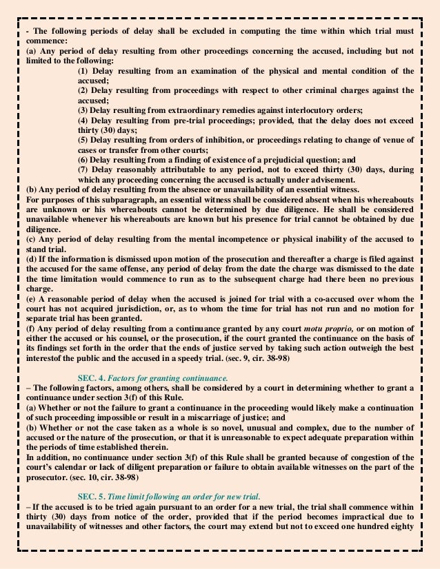 The revised rules of criminal procedure