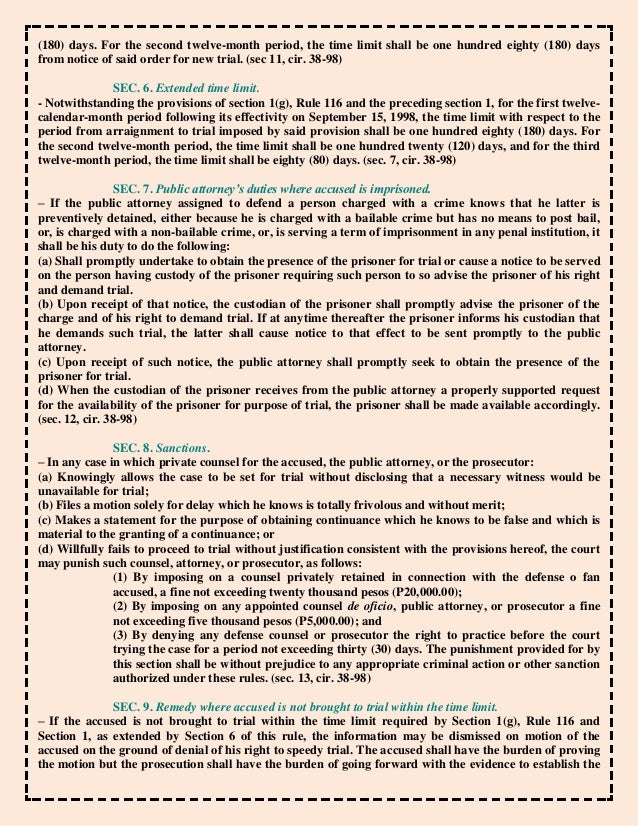 The revised rules of criminal procedure