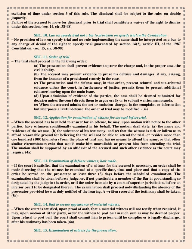 The revised rules of criminal procedure