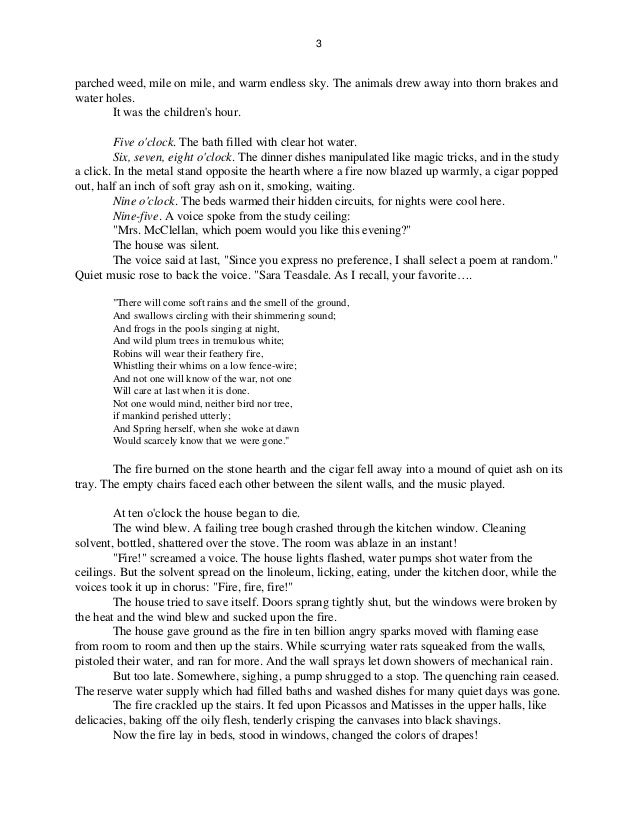 there will come soft rains by ray bradbury summary there will come soft rains by ray bradbury summary