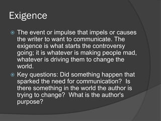 The rhetorical situation | PDF