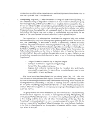 Visayan Rice Planting Ritual Excerpts from