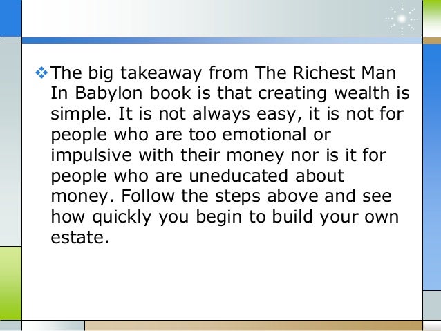 The Richest Man In Babylon