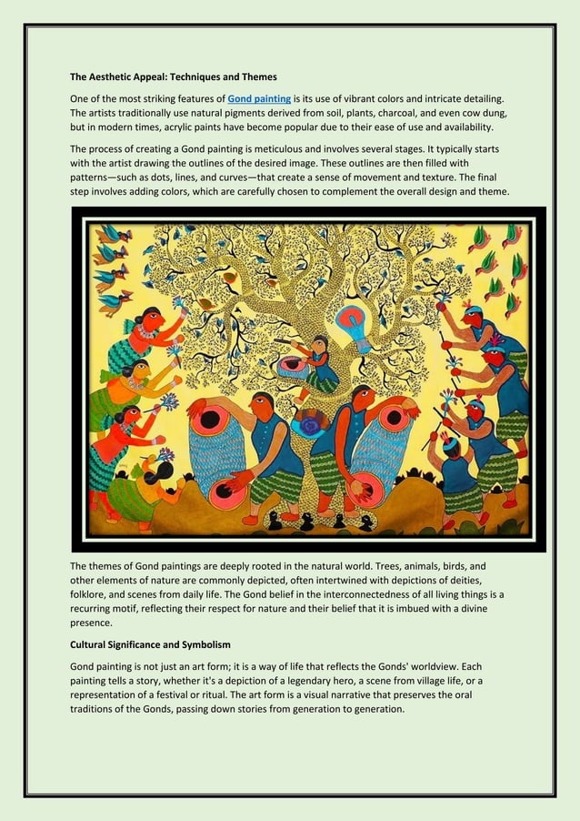 Explore Gond Painting: Vibrant Tribal Art from Central India | PDF