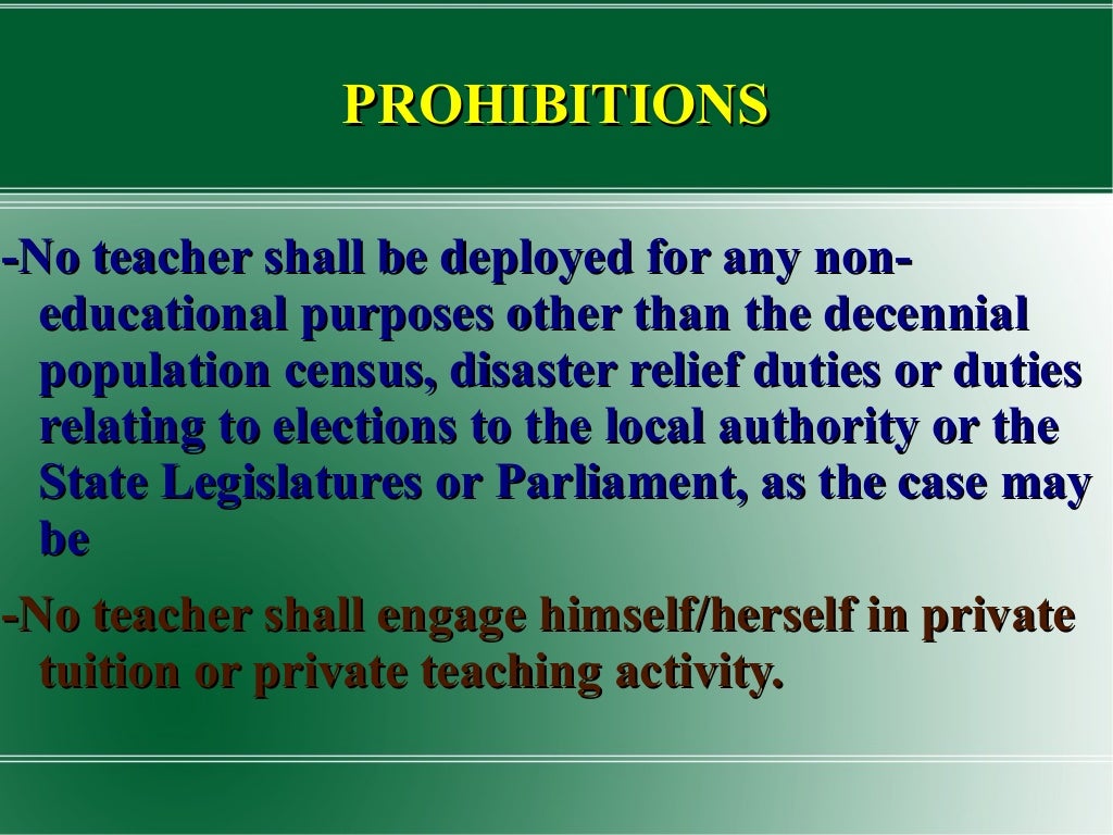 The right of children to free and compulsory education act, 2009
