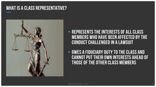 The Rights and Responsibilities of a Class Representative