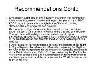 The right to the city and its implications | PPT