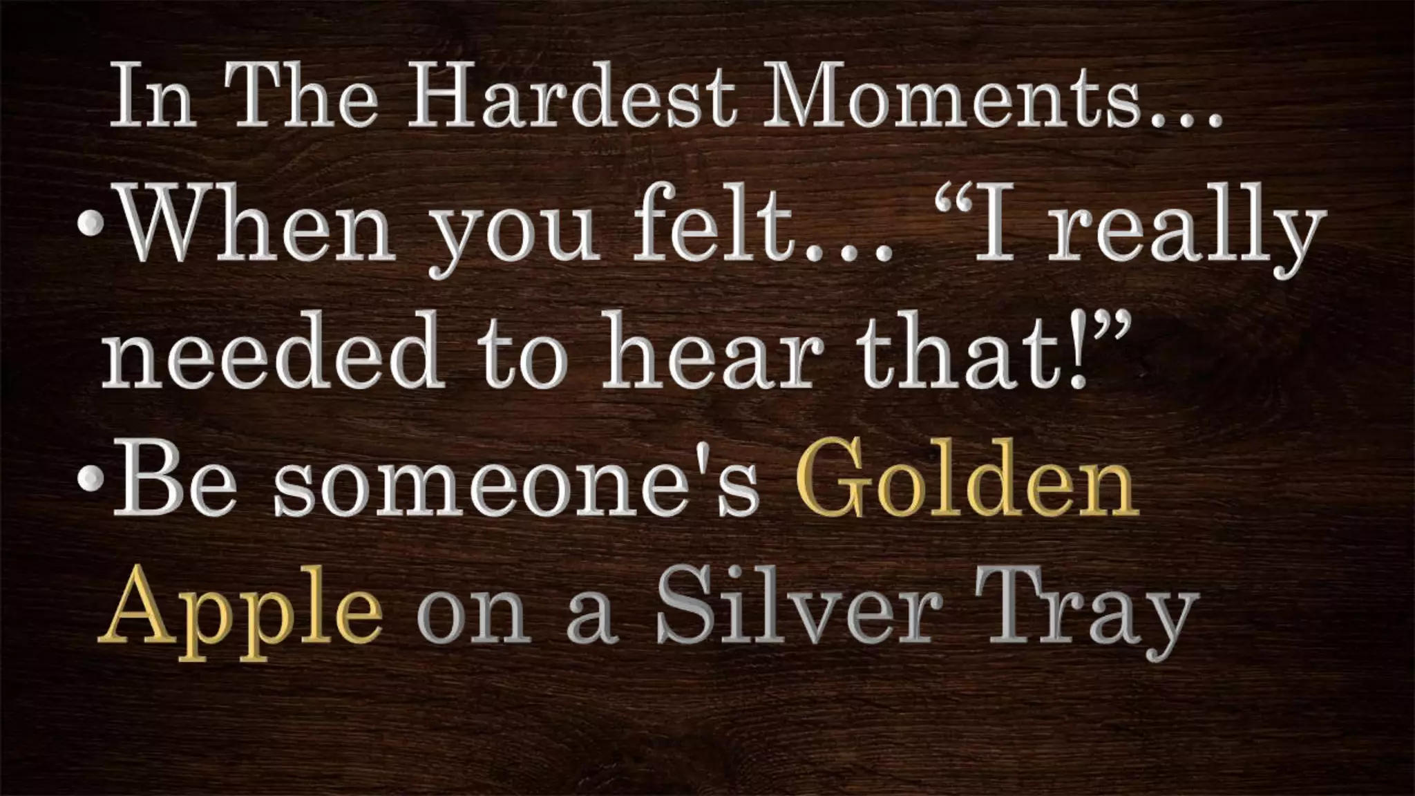 The r ight words at the right time | PPTX