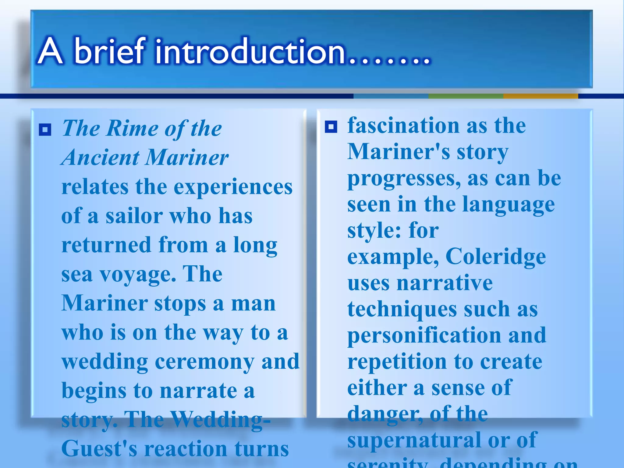 The rime of the ancient mariner | PPTX