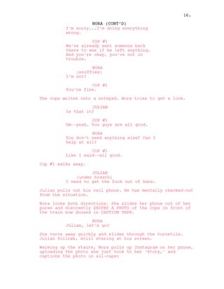 Nolan Red Paper Script The Rip Revised pdf screenplay hannah bradford | PDF