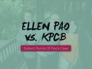 The Rise and Fall of Ellen Pao. Perpetrator or Victim? | PPT