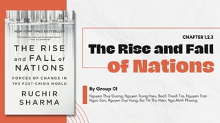 The Rise and Fall
of Nations
CHAPTER 1,2,3
By Group 01
Nguyen Thuy Duong, Nguyen Trung Hieu, Bach Thanh Tra, Nguyen Tran
Ngoc Son, Nguyen Duy Hung, Bui Thi Thu Hien, Ngo Minh Phuong
 