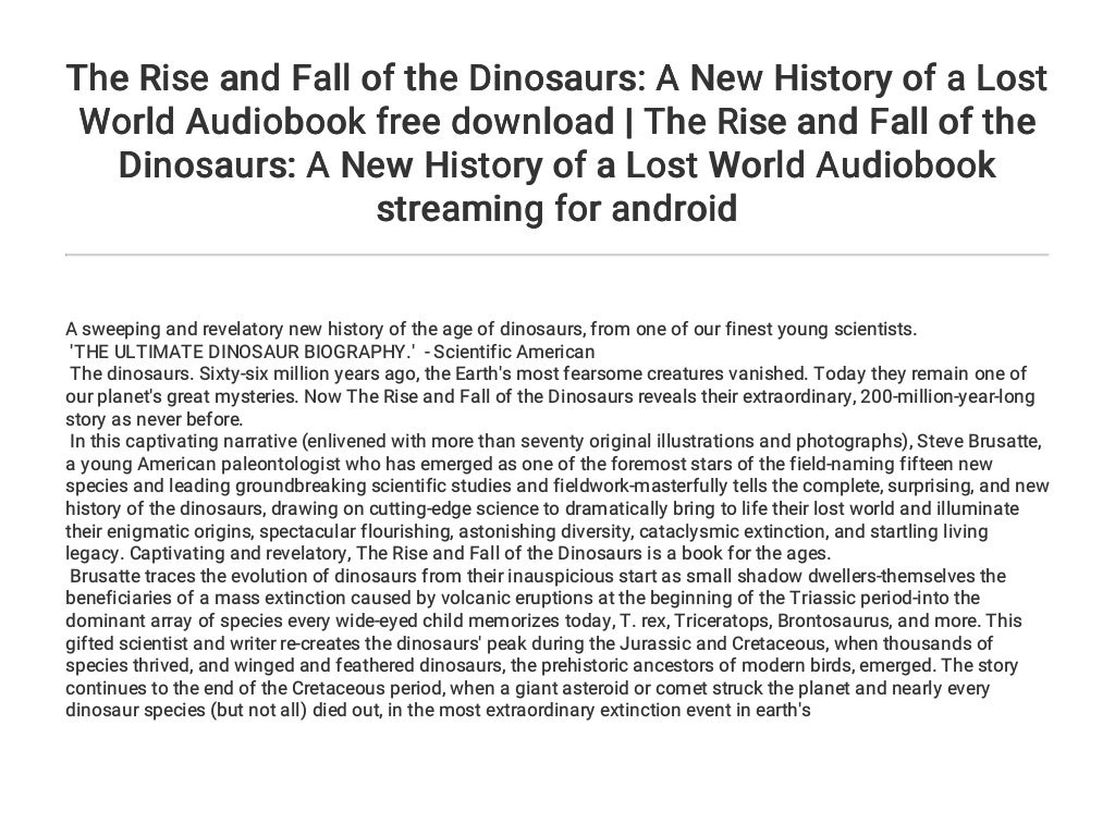 the rise and fall of the dinosaurs review