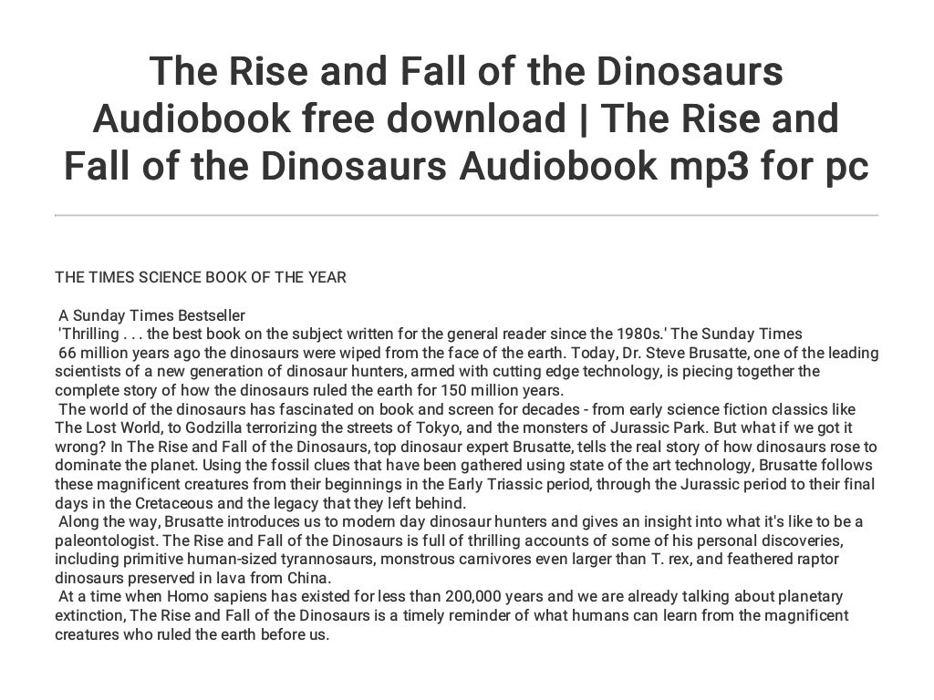 the rise and fall of dinosaurs